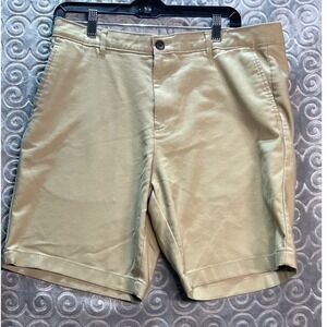 Alfani Men's 33‎ Beige Cotton Blend Casual Chino Shorts